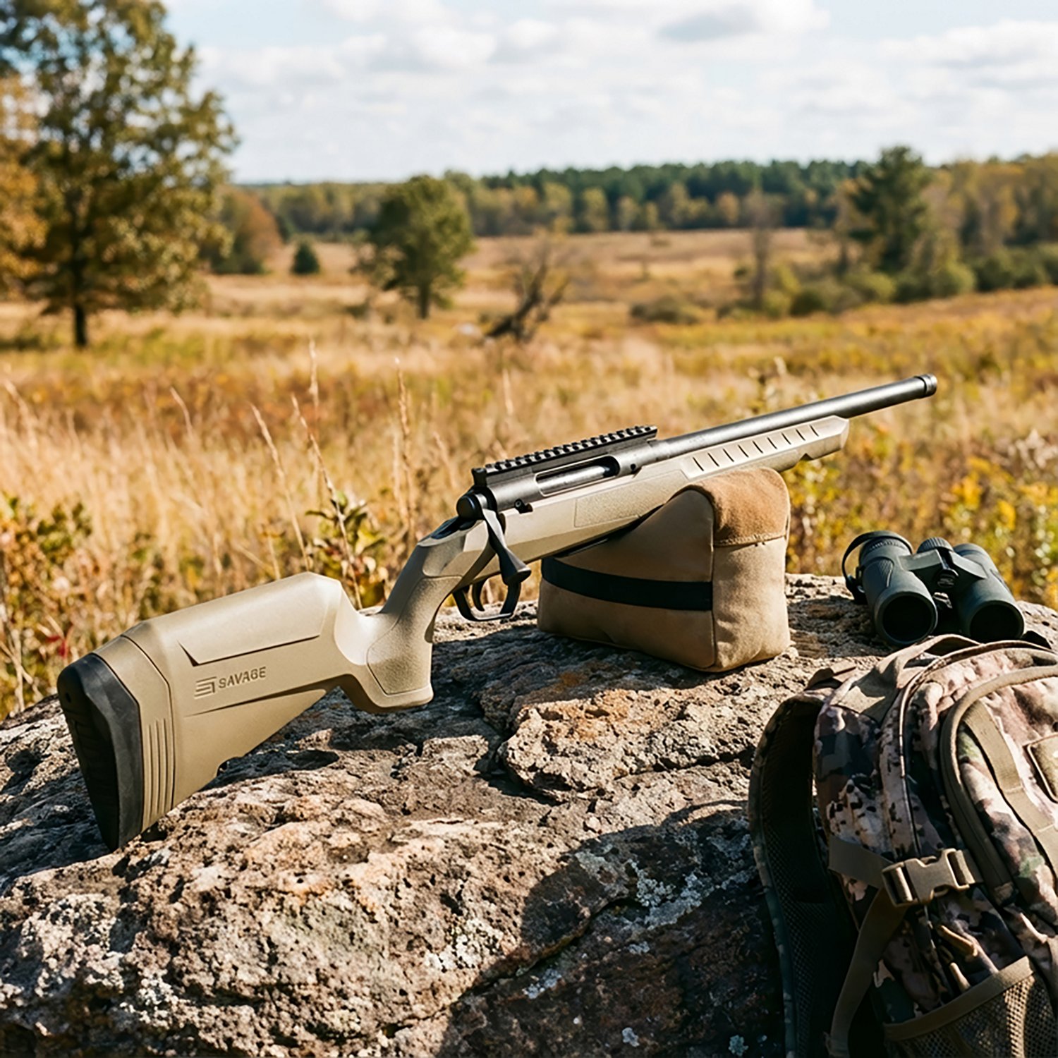 Savage Axis 2 SR FDE 22-250 Bolt Action Rifle - view number 4