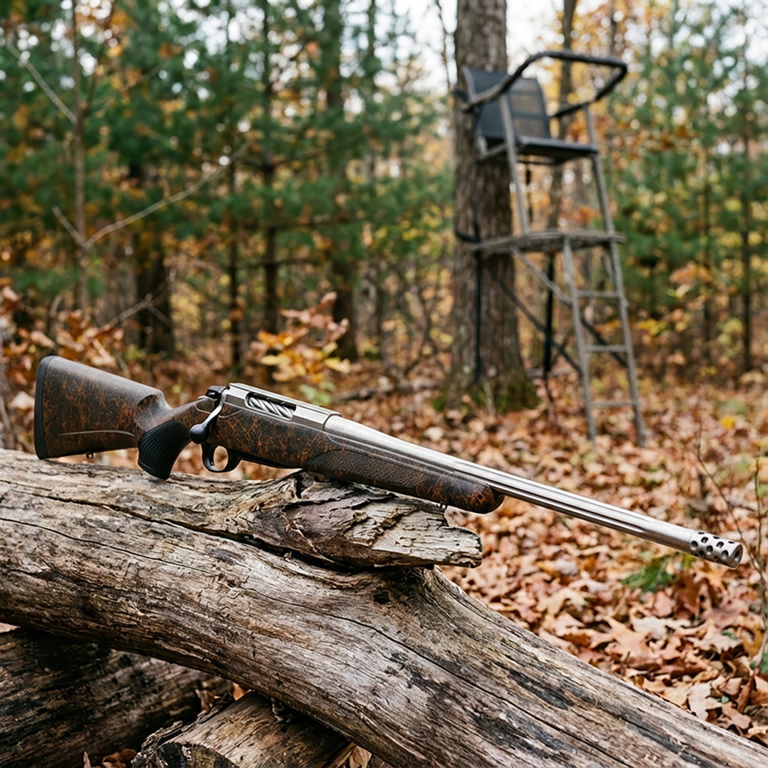 Tikka T3x Lite .300 Win Mag Bolt-Action 22.40" Orange Webbed Black Threaded Rifle - view number 2