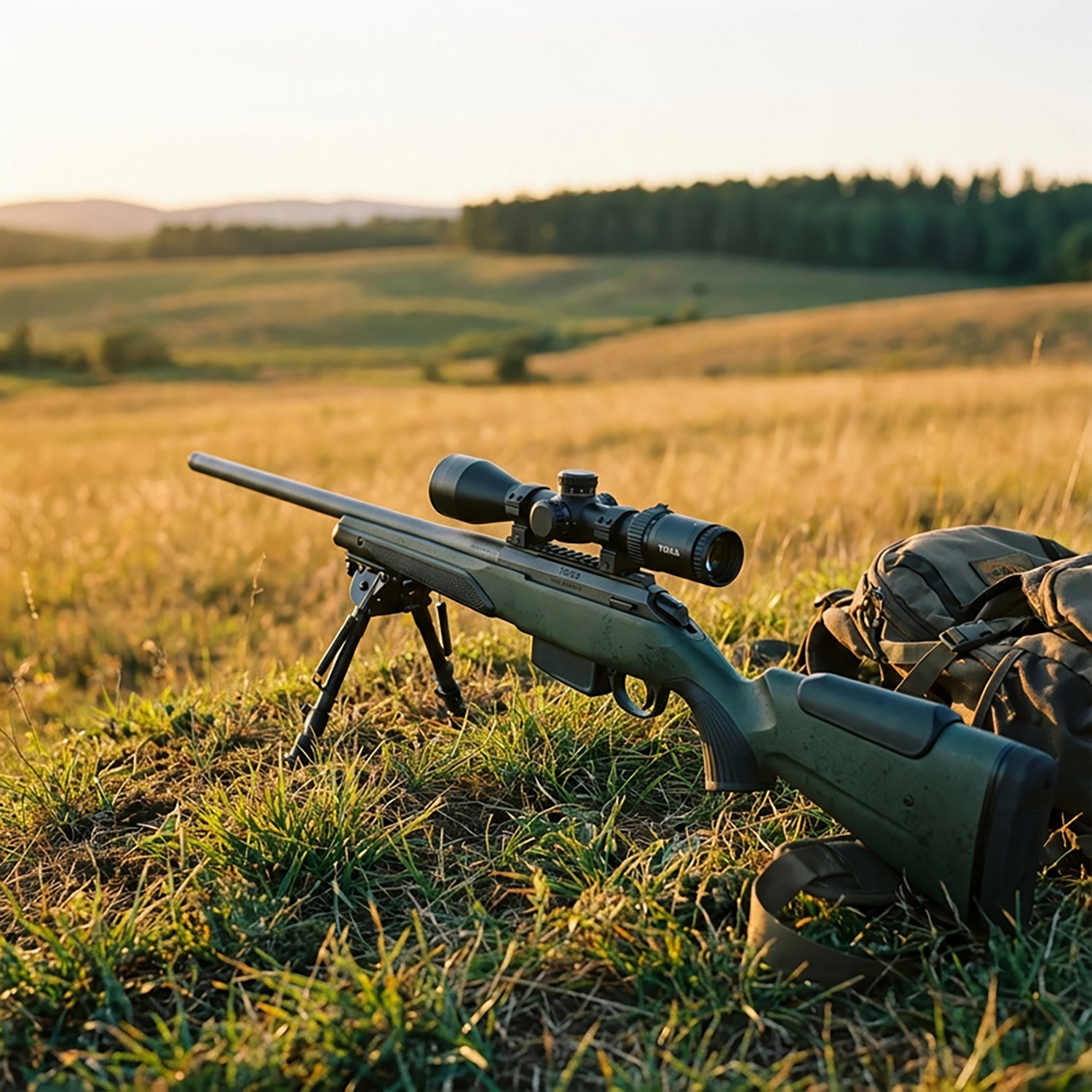 Tikka T3x Super Varmint .243 Win Bolt-Action 23.70" Tungsten/Green Threaded Rifle - view number 2