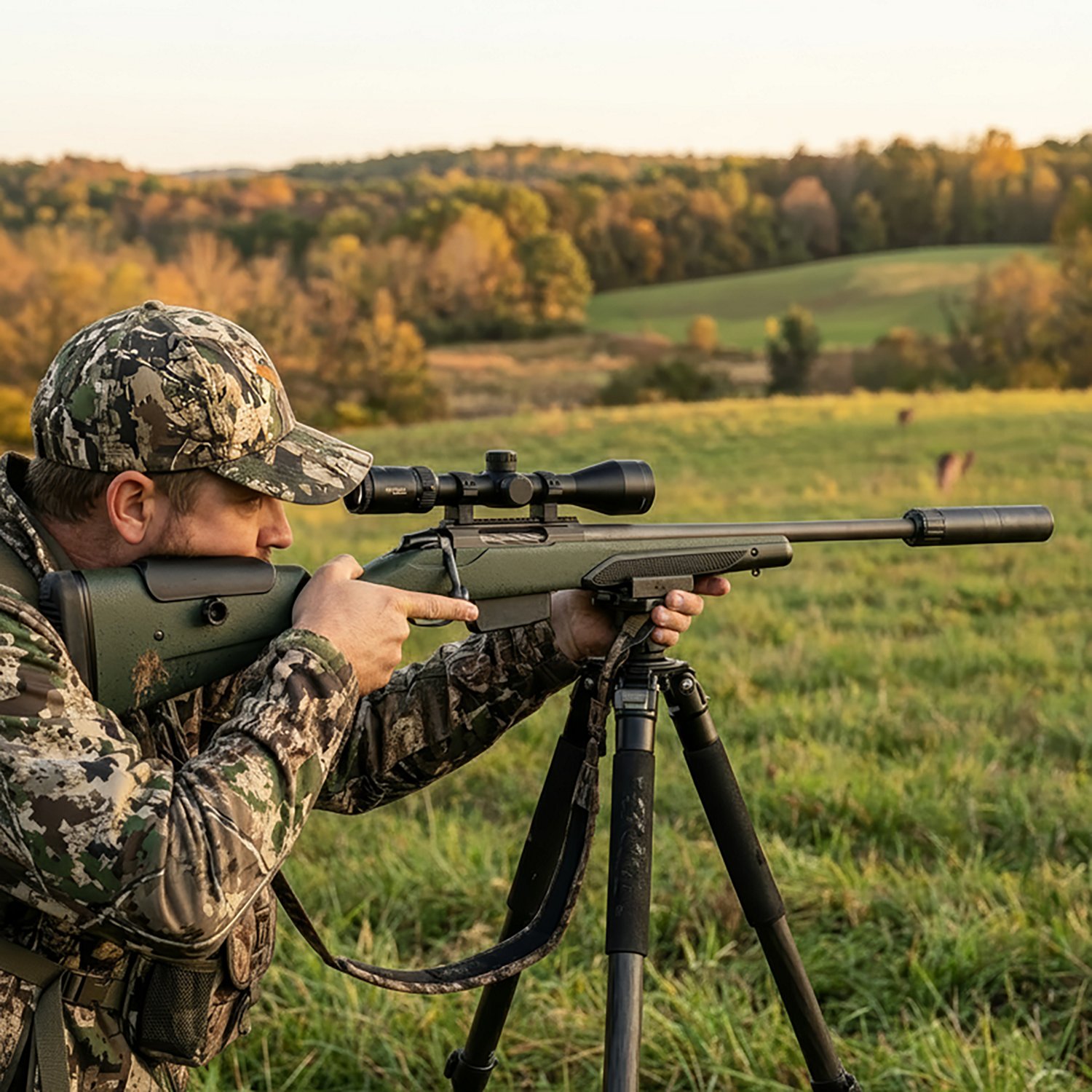 Tikka T3x Super Varmint .243 Win Bolt-Action 23.70" Tungsten/Green Threaded Rifle - view number 3