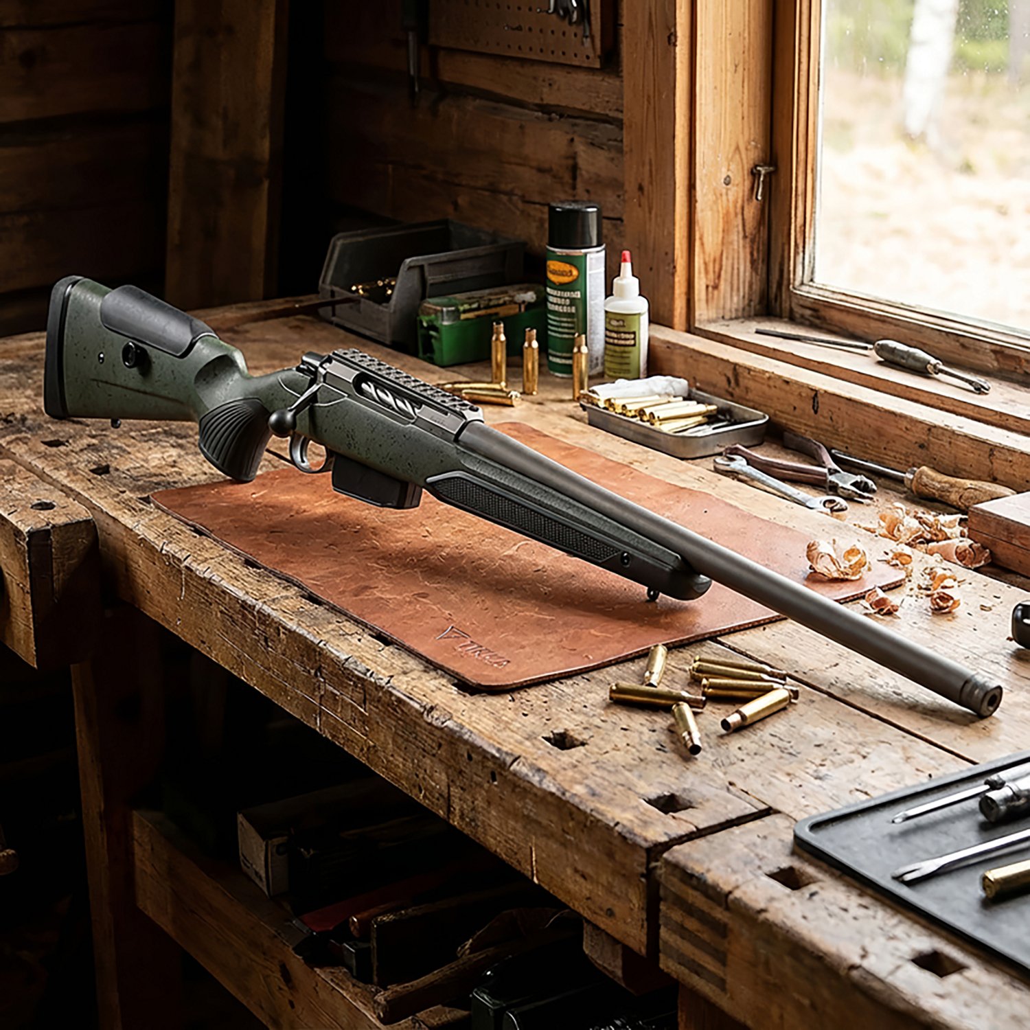 Tikka T3x Super Varmint .308 Win Bolt-Action 23.70" Tungsten/Green Threaded Rifle - view number 3