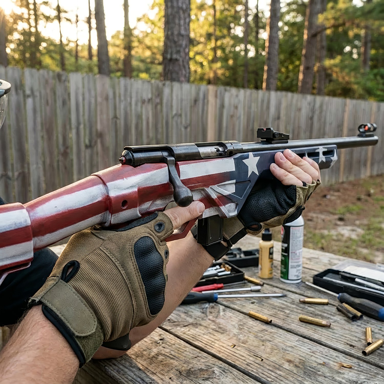 Citadel Firearms Trakr .22 LR Bolt Action 18" American Flag Rifle - view number 3