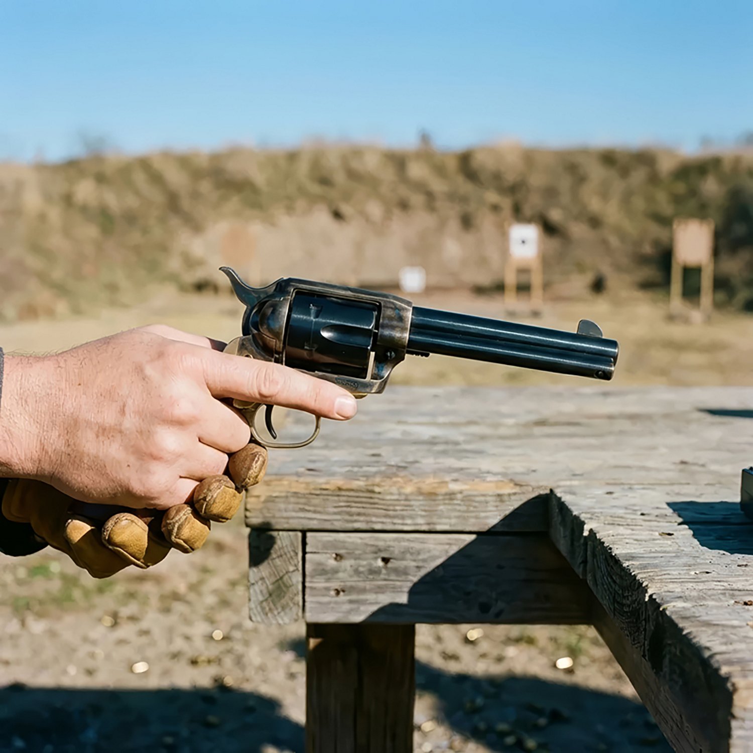 Uberti 1873 Cattleman Brass 9mm Single Action Revolver - view number 3