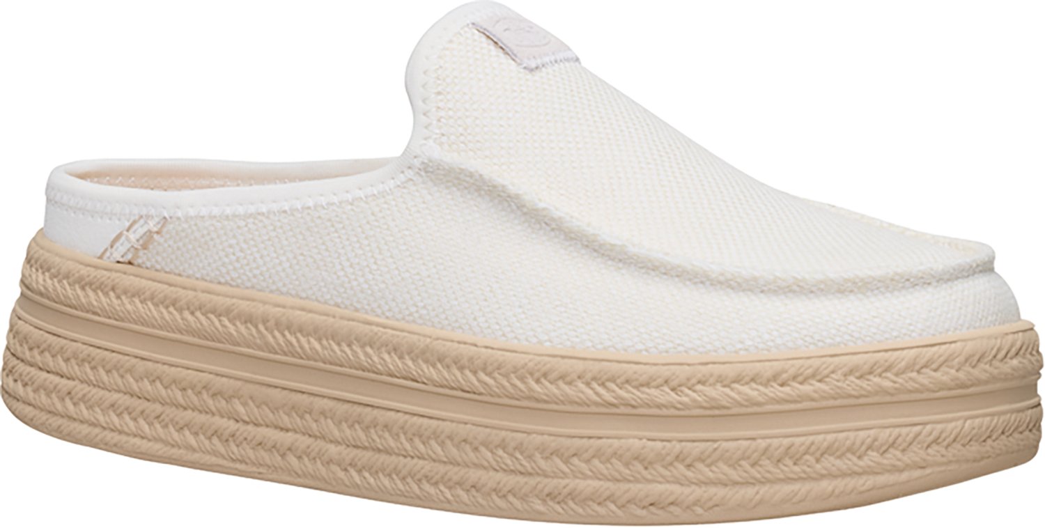 HEYDUDE Women's Wendy Austin Lift White Espadrille Canvas Shoes - view number 3