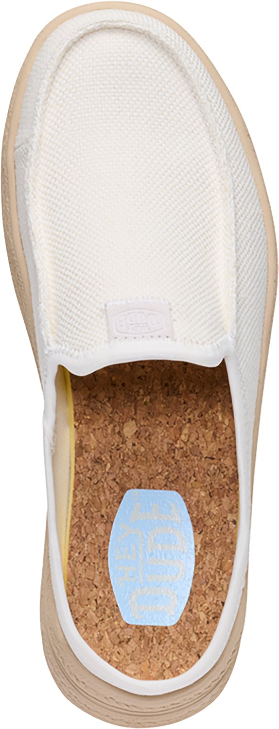 HEYDUDE Women's Wendy Austin Lift White Espadrille Canvas Shoes - view number 5