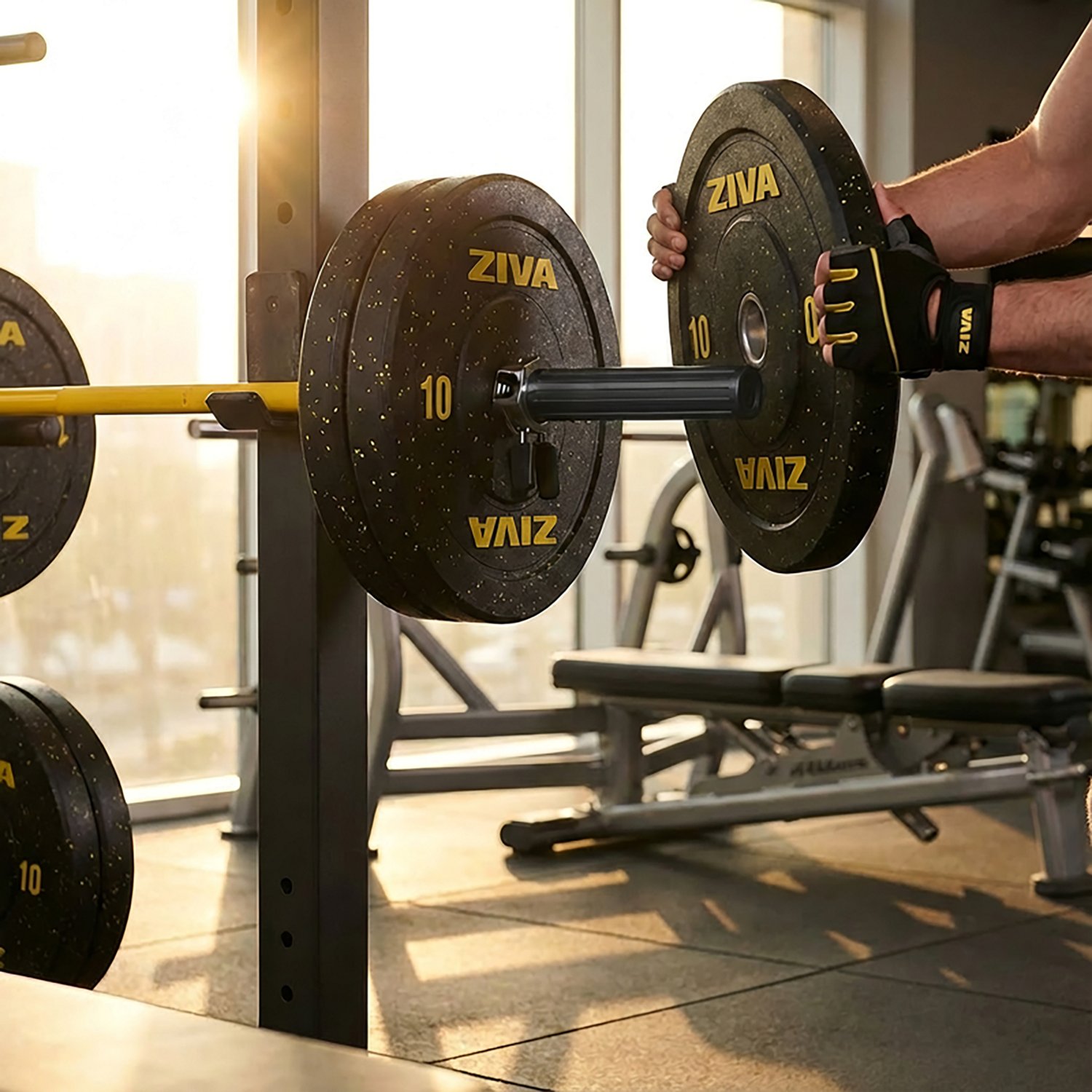 ZIVA 250 lb Olympic Bumper Plate Weight Set - view number 6