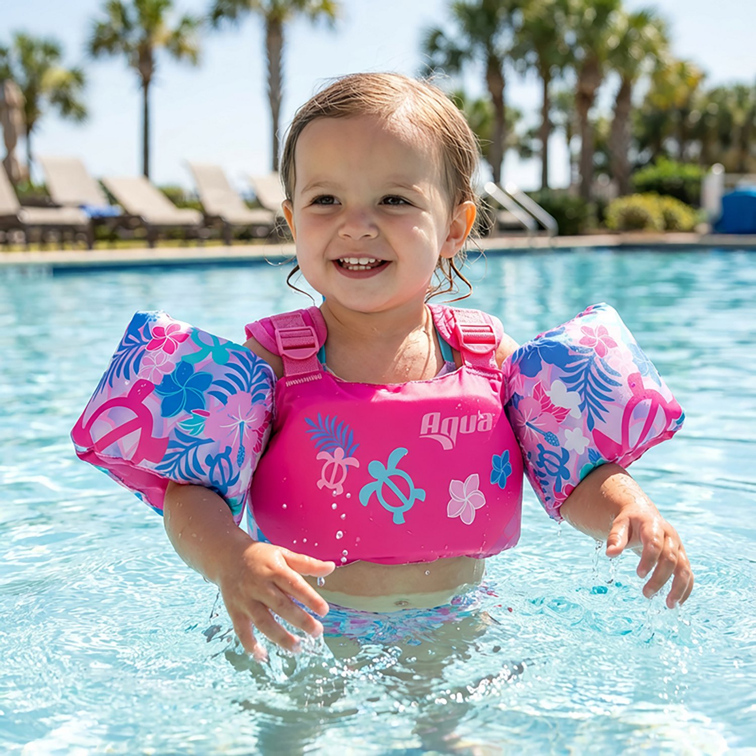 Aqua Leisure Girls’ Pink Turtles Tadpole USCG Swimmer - view number 8