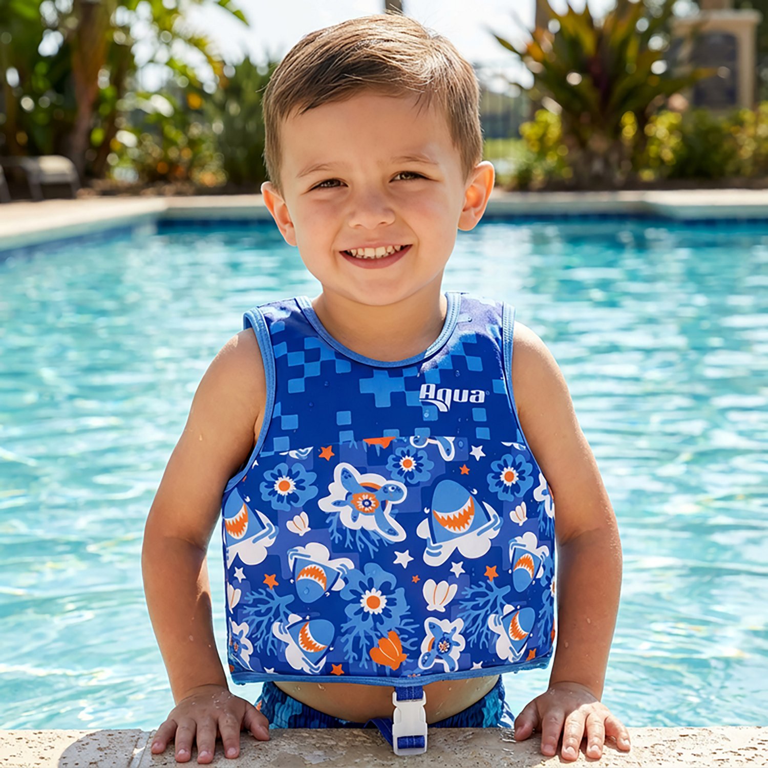 Aqua Leisure Boys’ Blue Turtles SwimSchool Swim Trainer Vest - view number 7