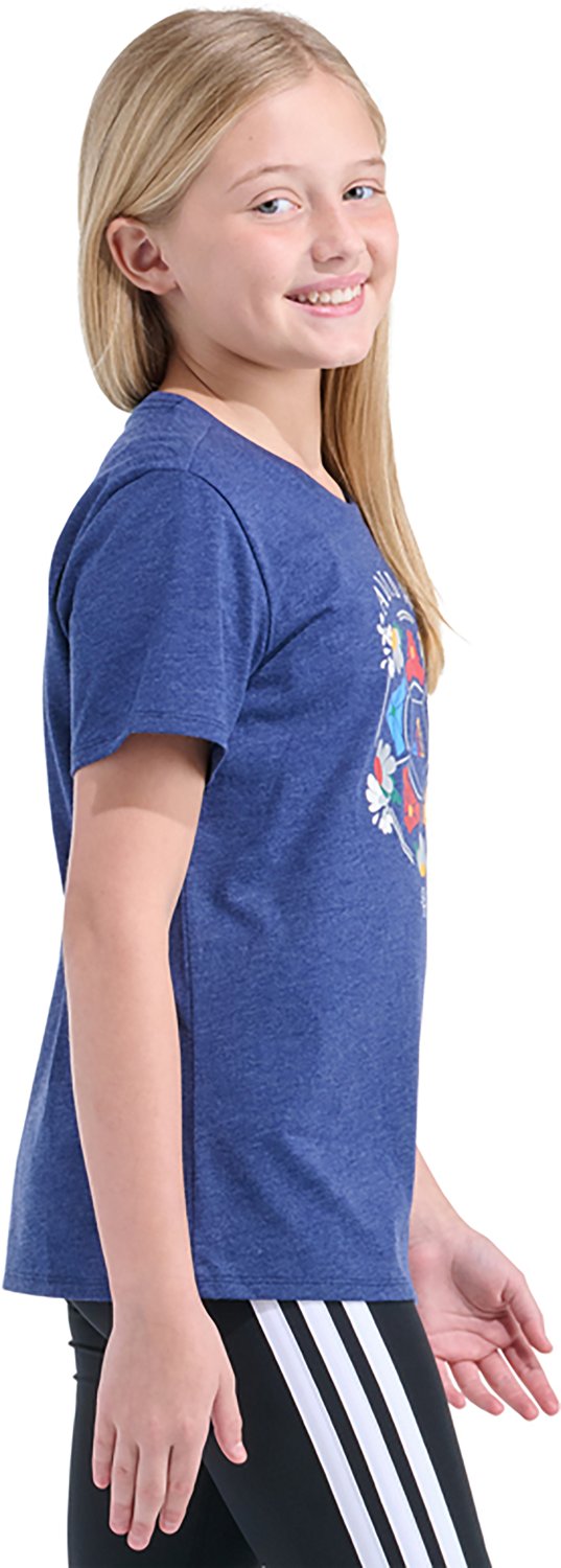 adidas Girls' Heather Soccer Ball T-Shirt - view number 3