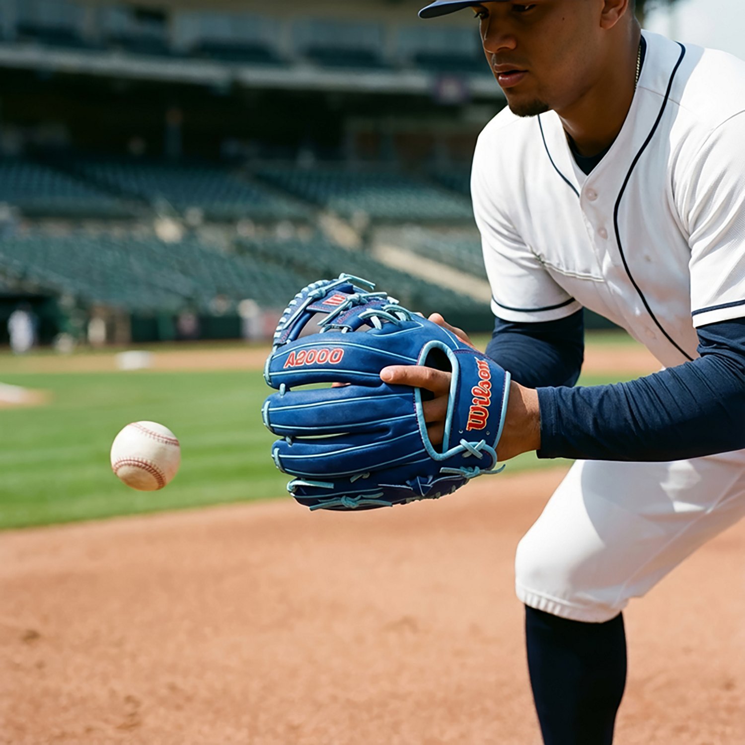Wilson 11.5 in. 1786 Big League Chew Blue Raspberry Baseball Fielding Glove - view number 8