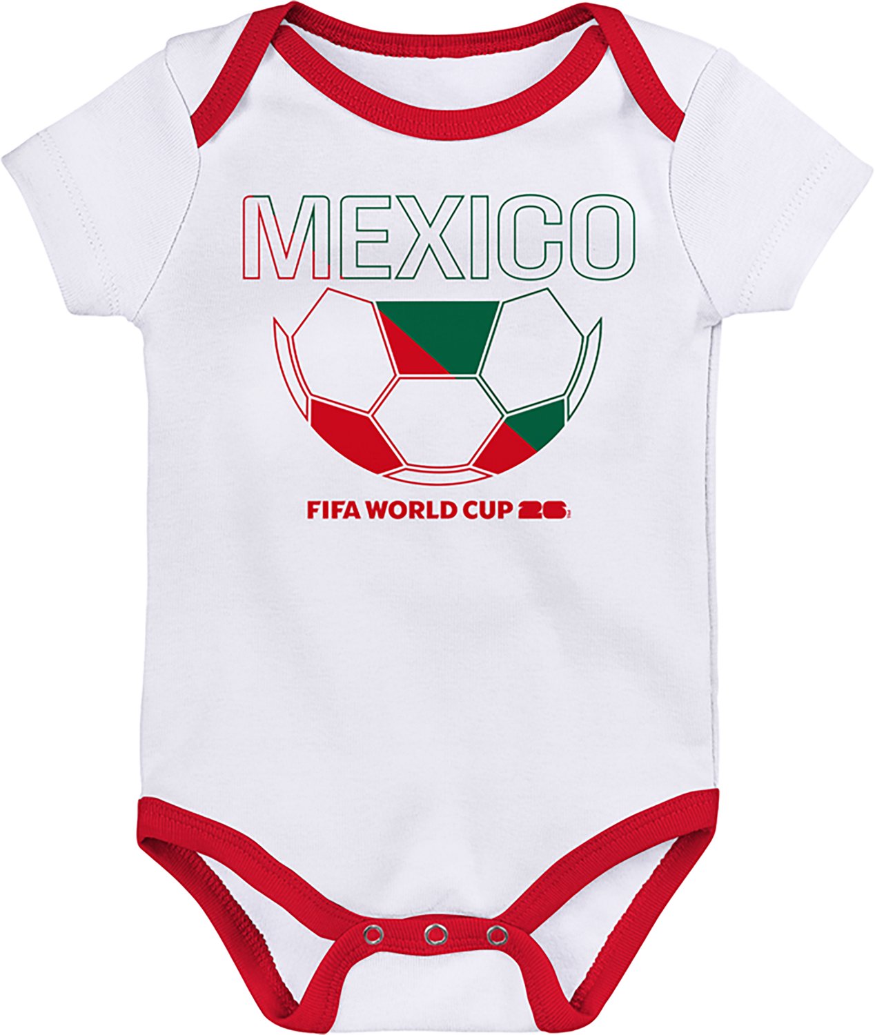 Outerstuff Infant Boys' Mexico 26 World Cup Creepers 3-Pack - view number 2
