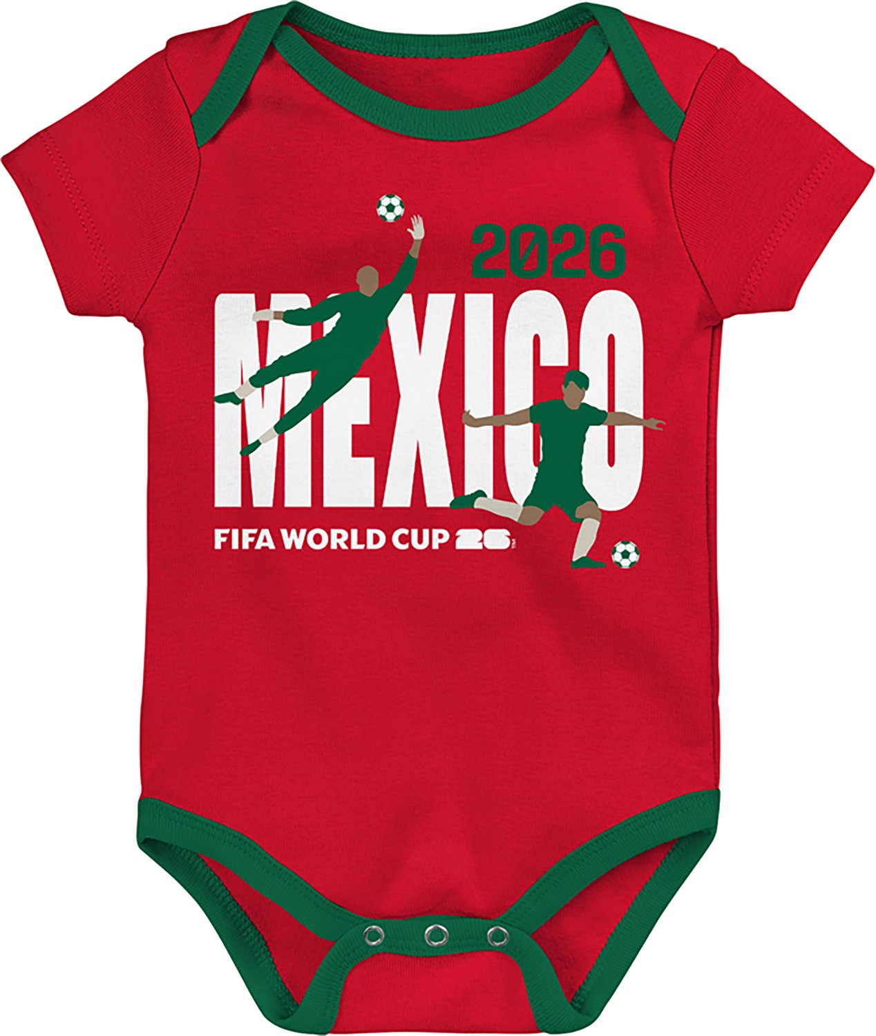 Outerstuff Infant Boys' Mexico 26 World Cup Creepers 3-Pack - view number 3