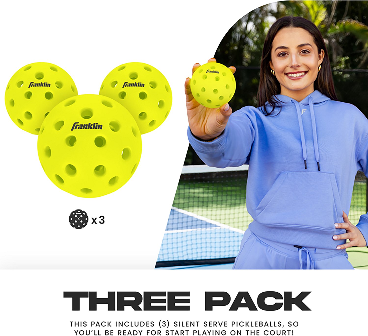 Franklin Silent Serve Pickleballs 3-Pack - view number 5