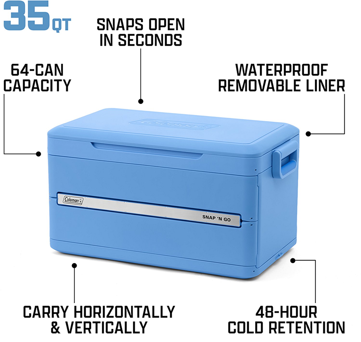 Coleman Snap 'N Go 35 Quart Hard Cooler - view number 6