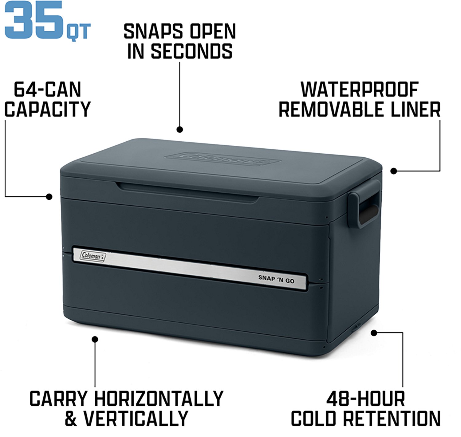 Coleman Snap 'N Go 35 Quart Hard Cooler - view number 6