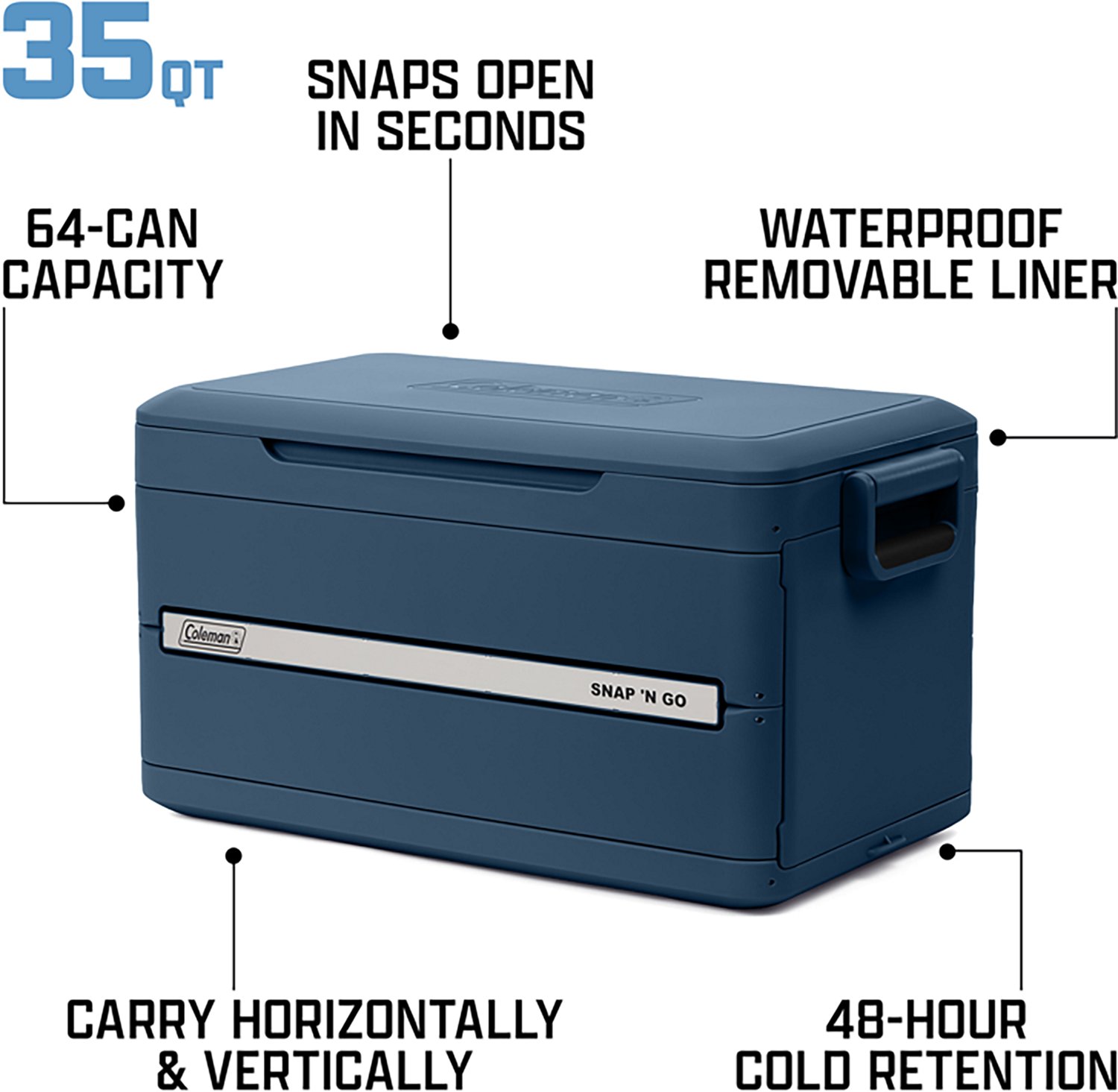 Coleman Snap 'N Go 35 Quart Hard Cooler - view number 6