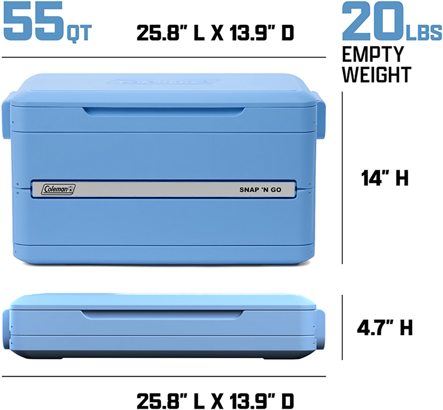 Coleman Snap 'N Go 55 Quart Hard Cooler - view number 8