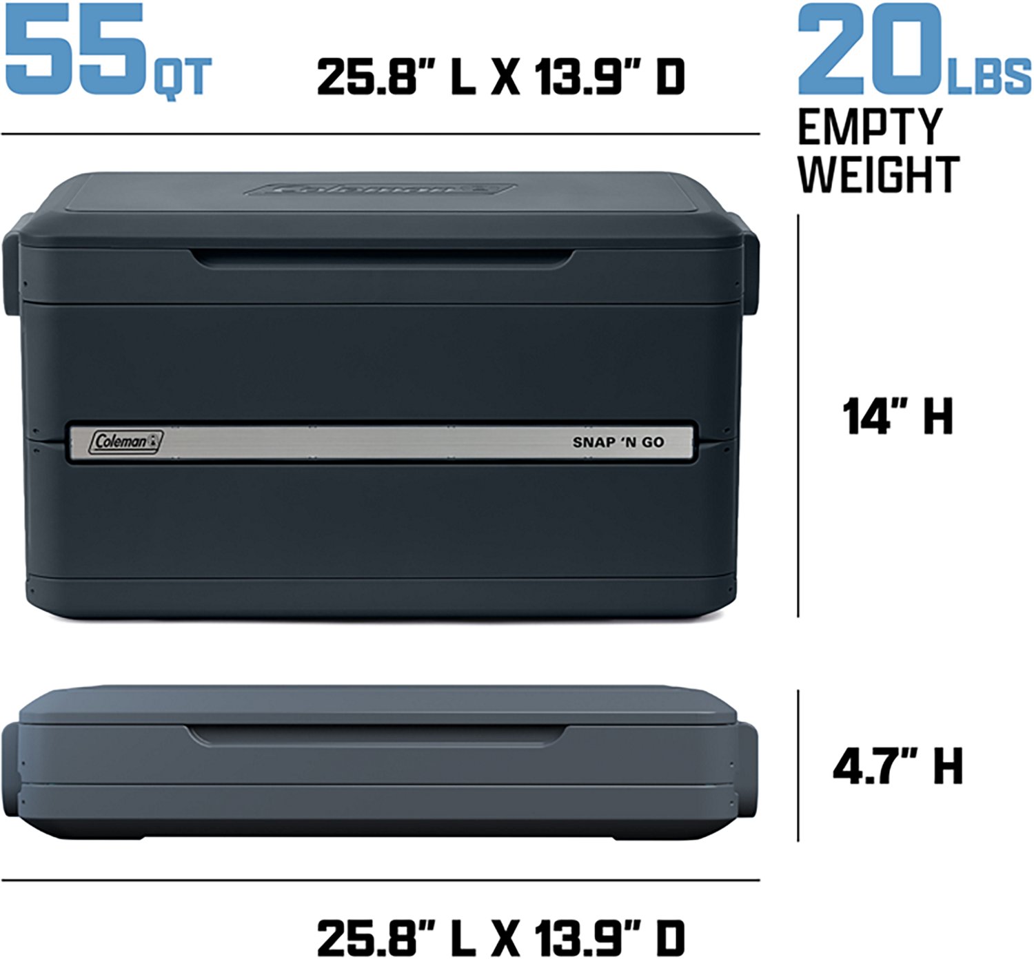 Coleman Snap 'N Go 55 Quart Hard Cooler - view number 8