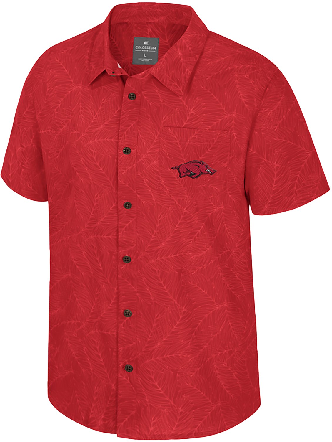 Colosseum Athletics Men's University of Arkansas Duncan Button Down Camp Shirt