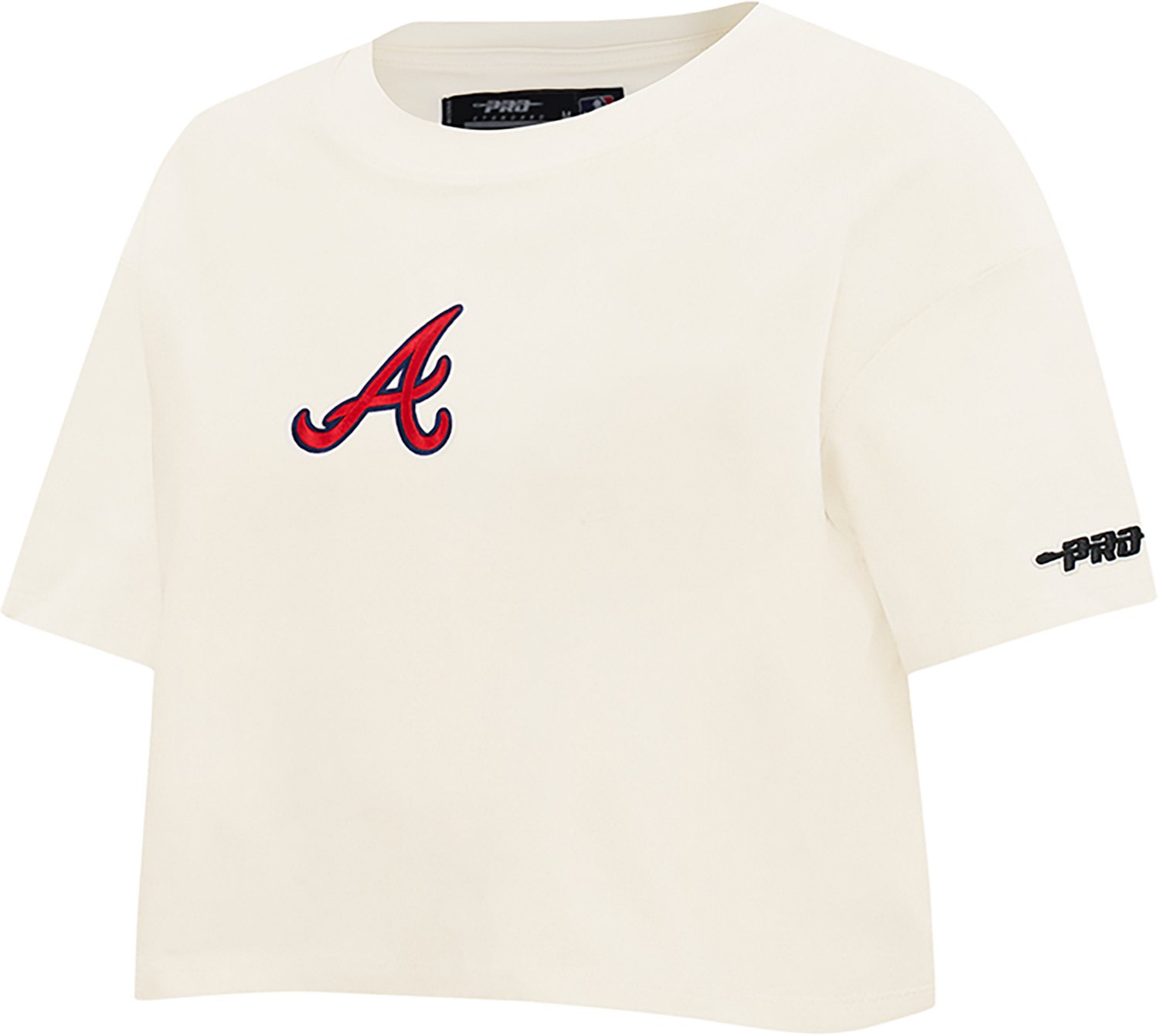 Pro Standard Women's Atlanta Braves Classic Icon Pro Boxy Short Sleeve T-shirt - view number 3