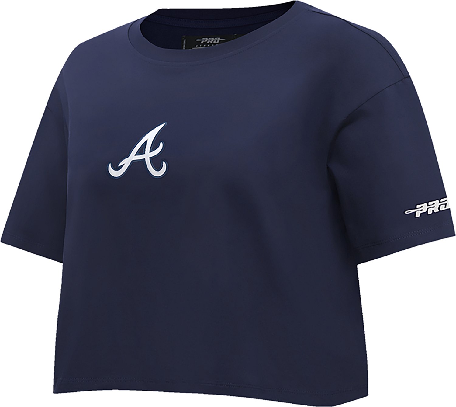 Pro Standard Women's Atlanta Braves Classic Icon Pro Boxy Short Sleeve T-shirt - view number 3