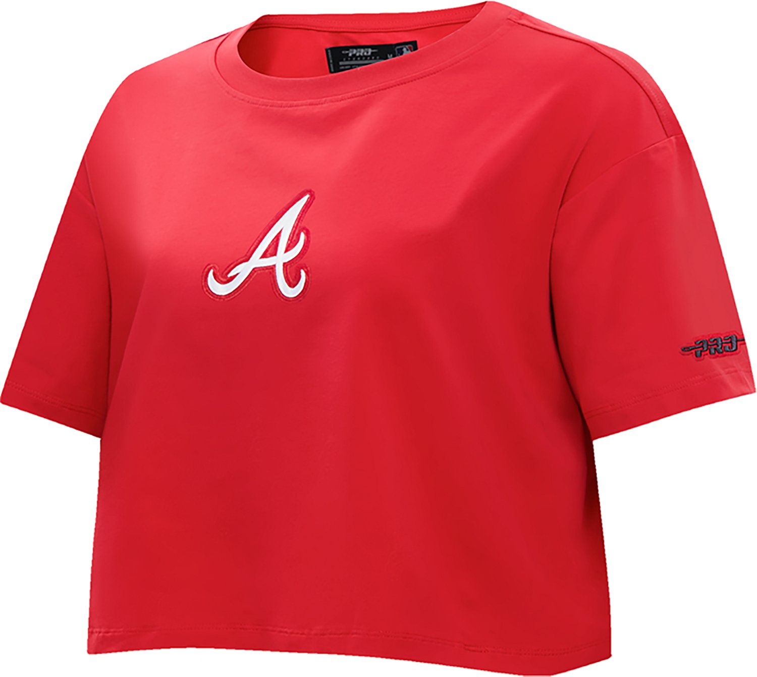 Pro Standard Women's Atlanta Braves Classic Icon Pro Boxy Short Sleeve T-shirt - view number 3