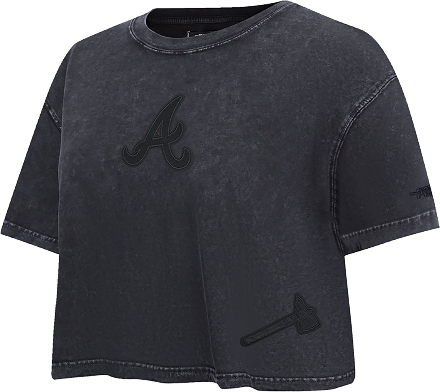 Pro Standard Women's Atlanta Braves Washed Classic Enzyme Wash Short Sleeve Boxy T-shirt - view number 3