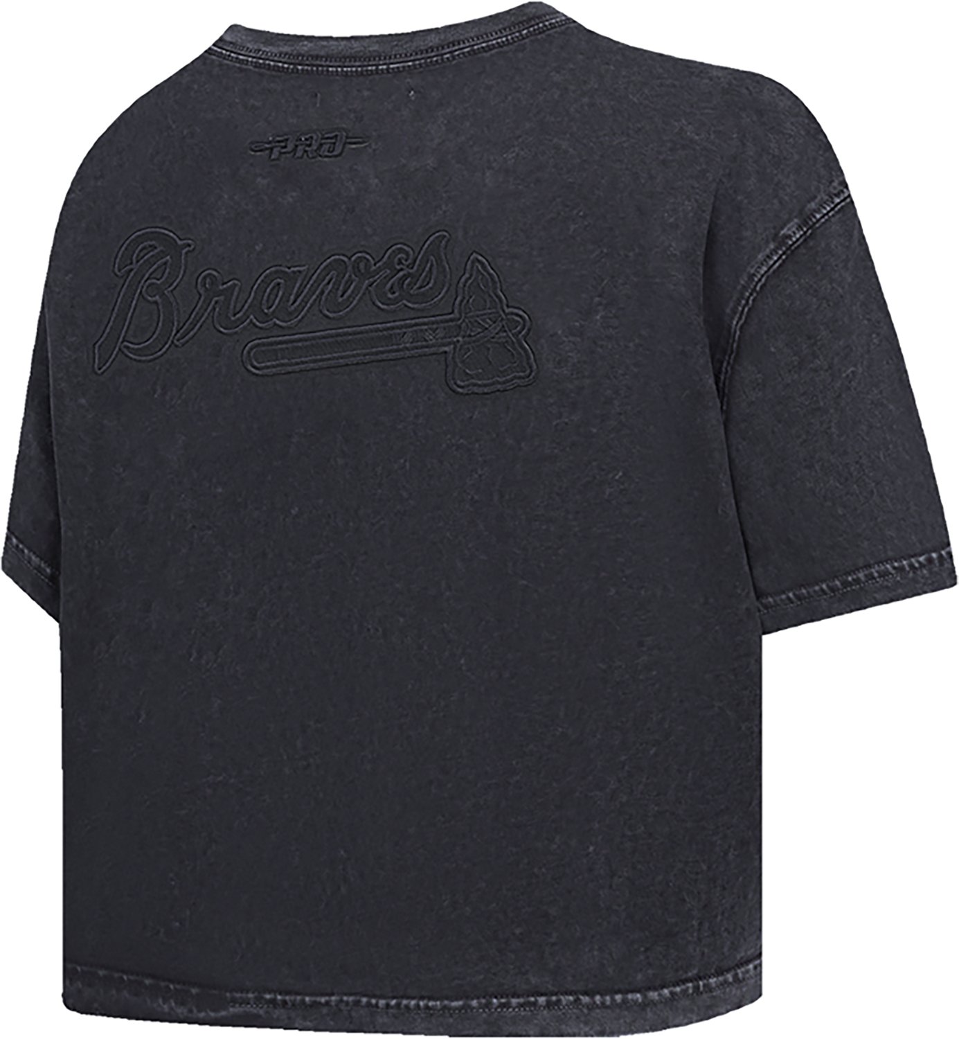 Pro Standard Women's Atlanta Braves Washed Classic Enzyme Wash Short Sleeve Boxy T-shirt