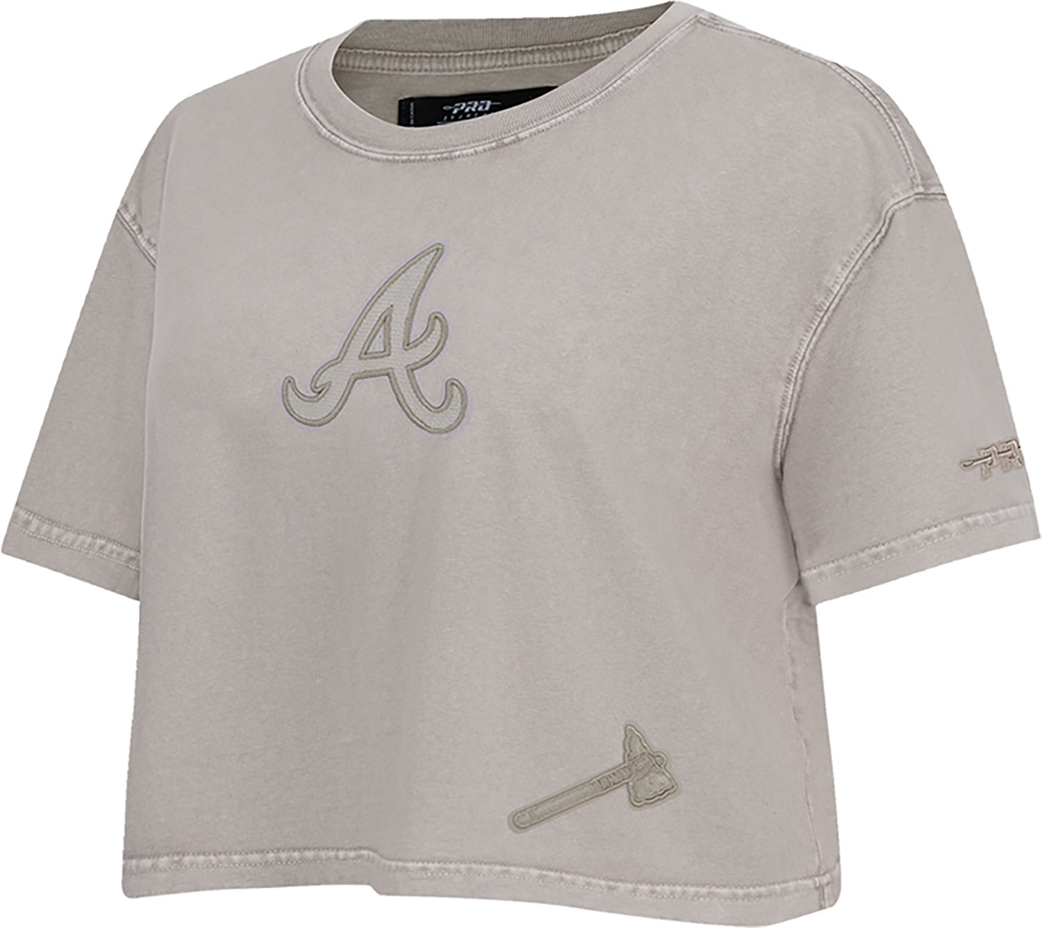 Pro Standard Women's Atlanta Braves Washed Classic Enzyme Wash Short Sleeve Boxy T-shirt - view number 3