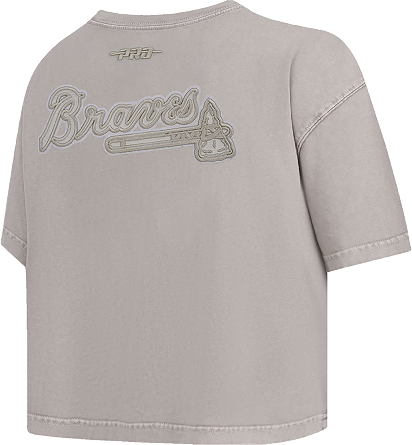 Pro Standard Women's Atlanta Braves Washed Classic Enzyme Wash Short Sleeve Boxy T-shirt - view number 4