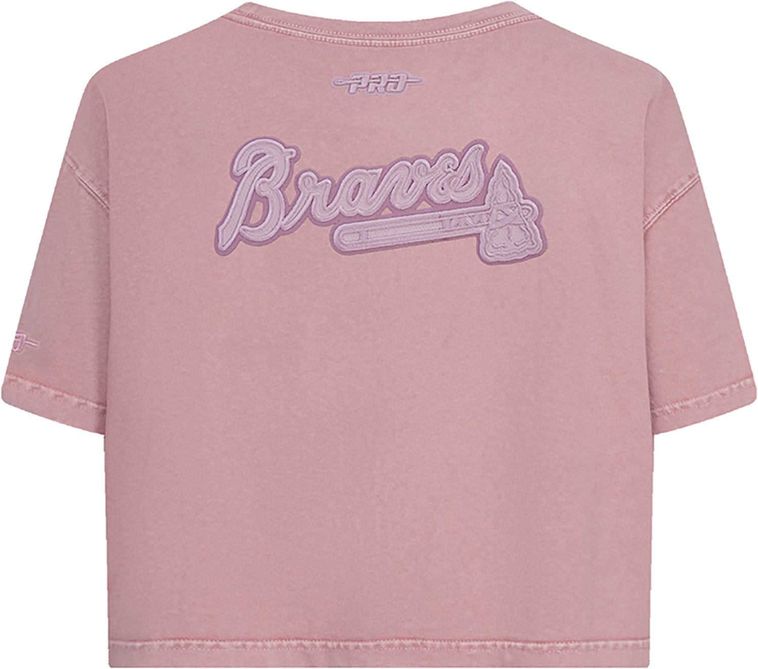 Pro Standard Women's Atlanta Braves Washed Classic Enzyme Wash Short Sleeve Boxy T-shirt - view number 2