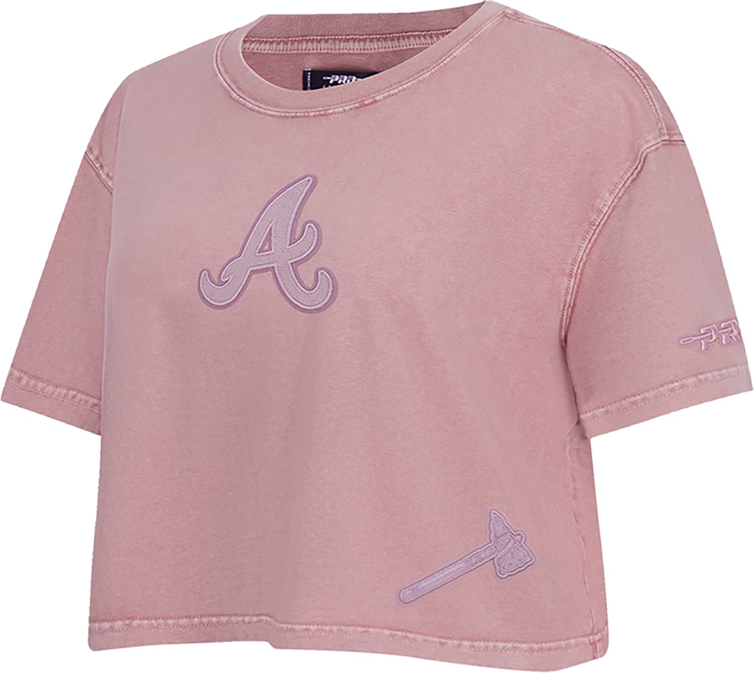 Pro Standard Women's Atlanta Braves Washed Classic Enzyme Wash Short Sleeve Boxy T-shirt - view number 3