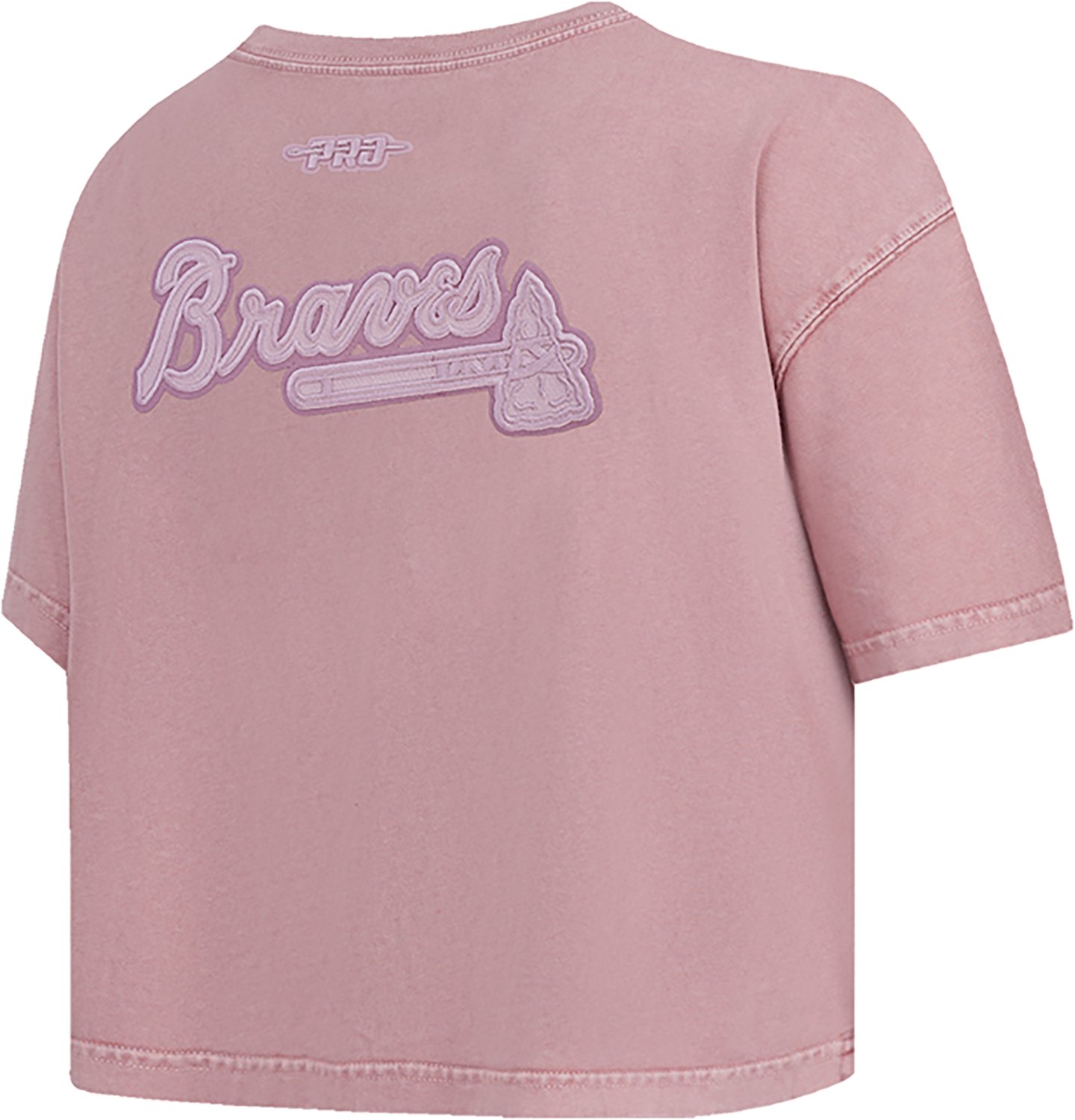 Pro Standard Women's Atlanta Braves Washed Classic Enzyme Wash Short Sleeve Boxy T-shirt - view number 4