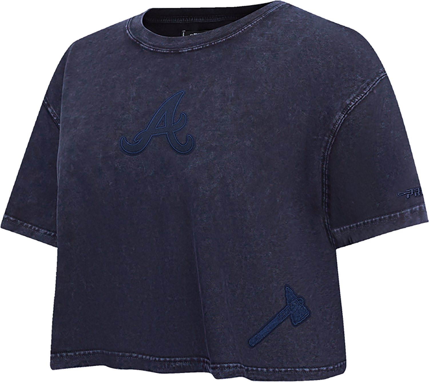 Pro Standard Women's Atlanta Braves Washed Classic Enzyme Wash Short Sleeve Boxy T-shirt - view number 3