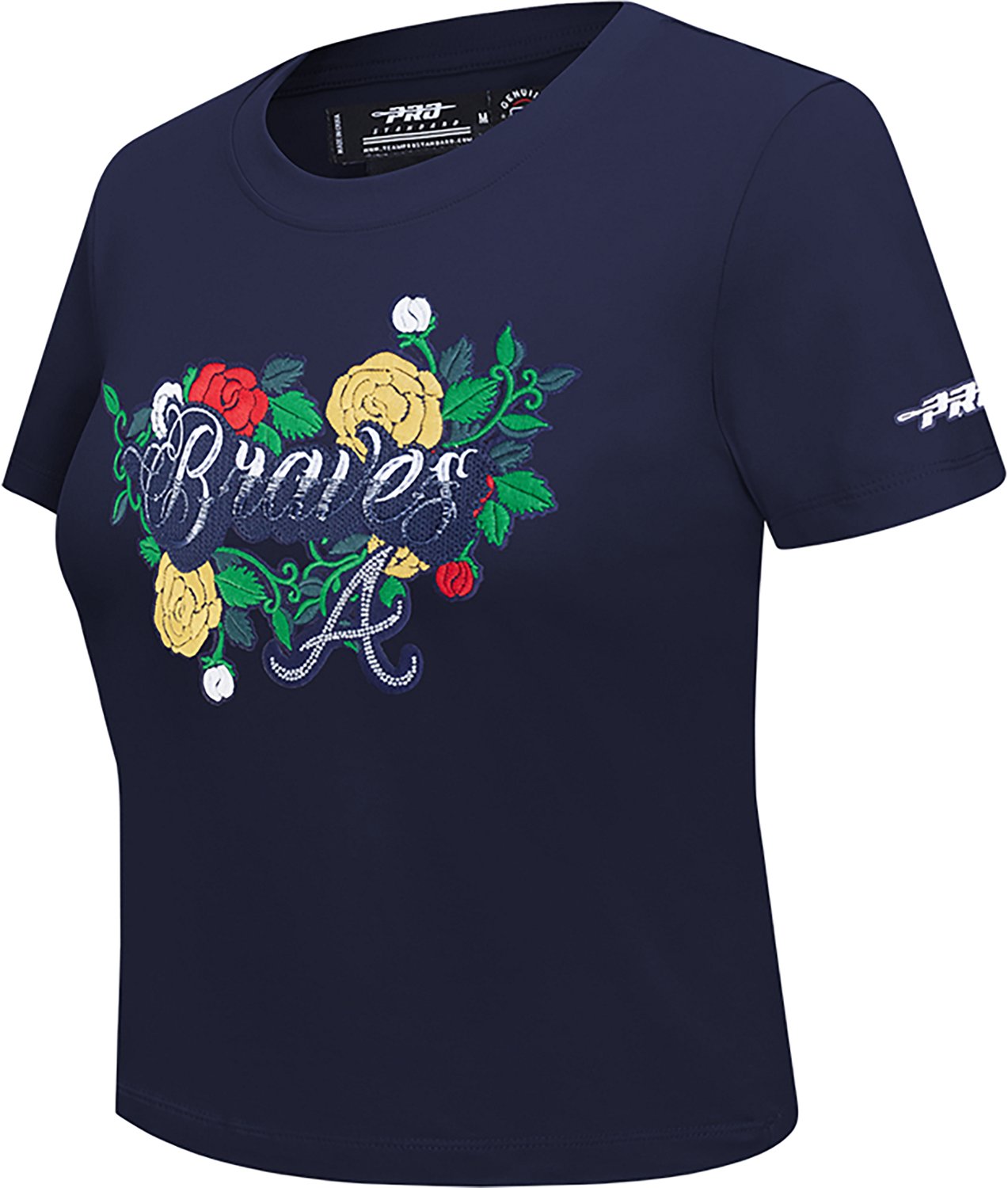 Pro Standard Women's Atlanta Braves Ink and Bloom Baby Doll Short Sleeve T-shirt - view number 3