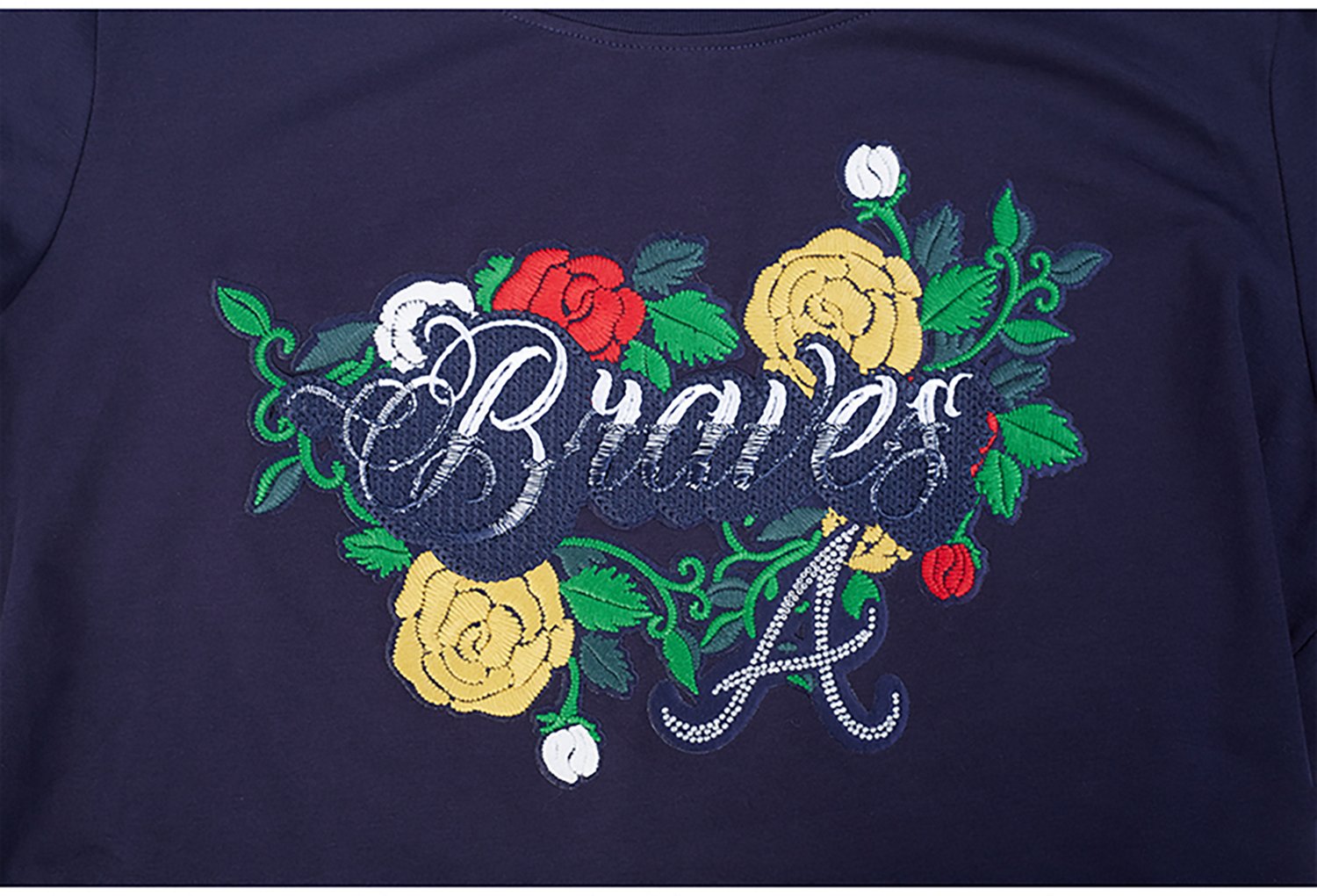 Pro Standard Women's Atlanta Braves Ink and Bloom Baby Doll Short Sleeve T-shirt - view number 5