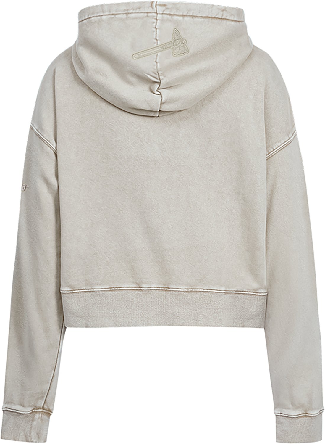 Pro Standard Women's Atlanta Braves Washed Classic Enzyme Wash Long Sleeve Hoodie - view number 2