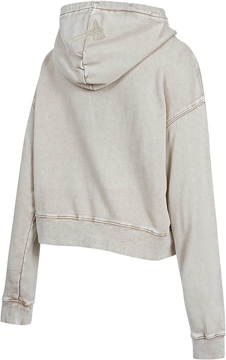 Pro Standard Women's Atlanta Braves Washed Classic Enzyme Wash Long Sleeve Hoodie - view number 4