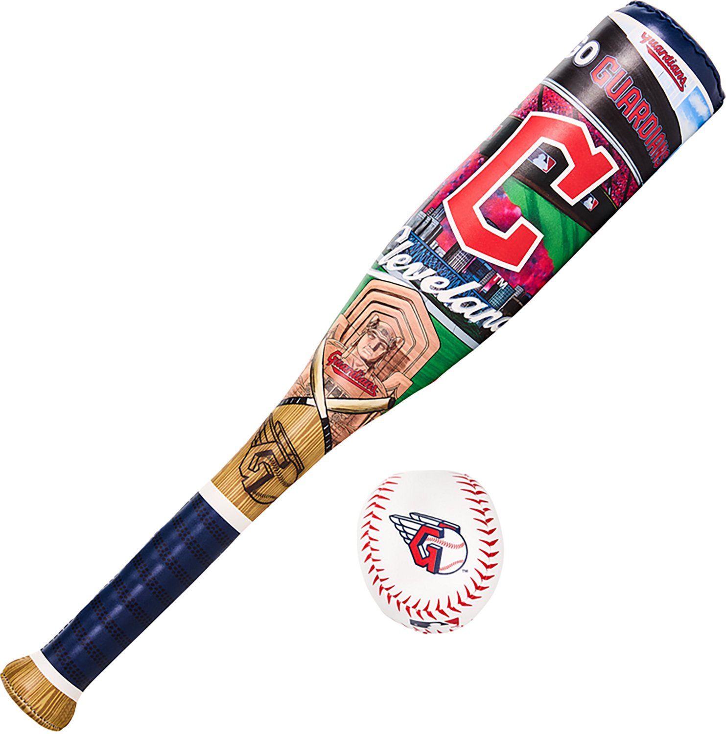 Franklin Cleveland Guardians Soft Sport Bat and Ball Set