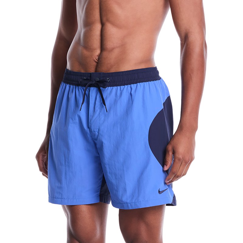 Nike Men's Fully Lined 7" Volley Swim Trunks, Medium, Blue Crystal