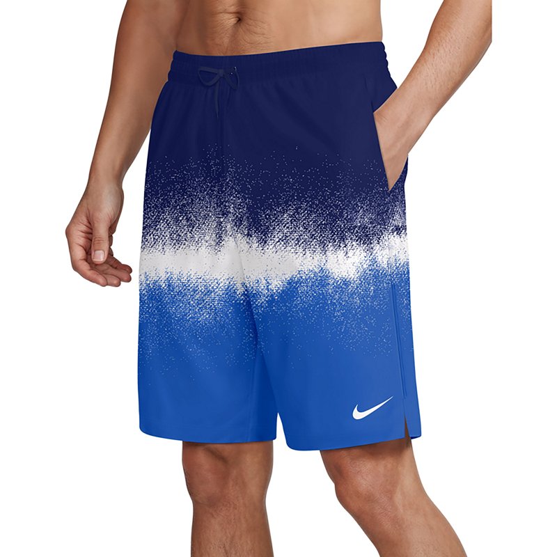 Nike Men's Breaker 9" Tie Dye Volley Swim Trunks, Medium, Midnight Navy