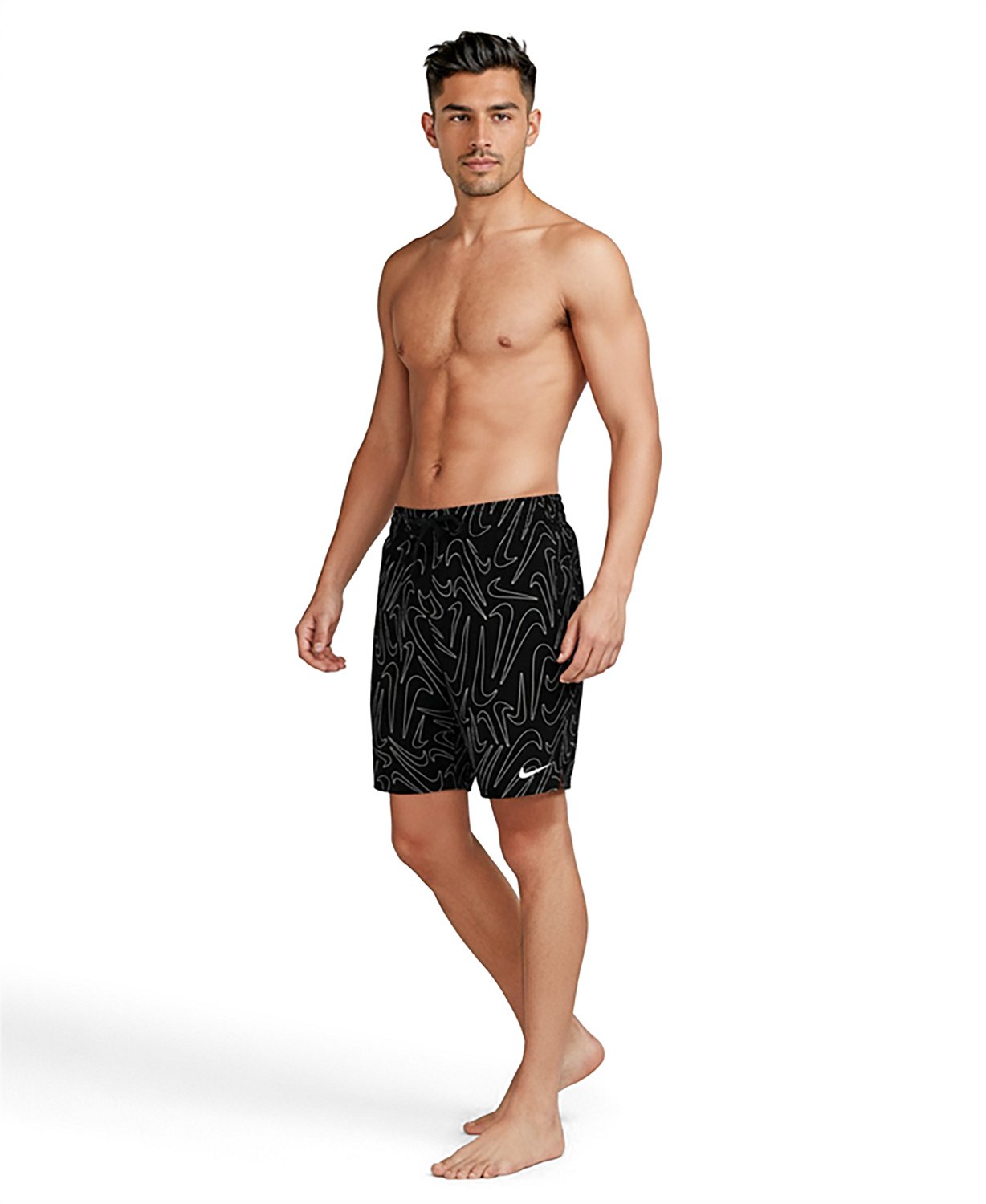 Nike Men's Breaker Tossed Swoosh Volley Swim Shorts 9 in - view number 5