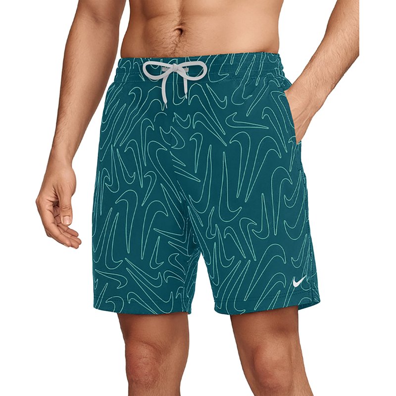 Nike Men's Breaker Tossed Swoosh Volley Swim Shorts 9 in