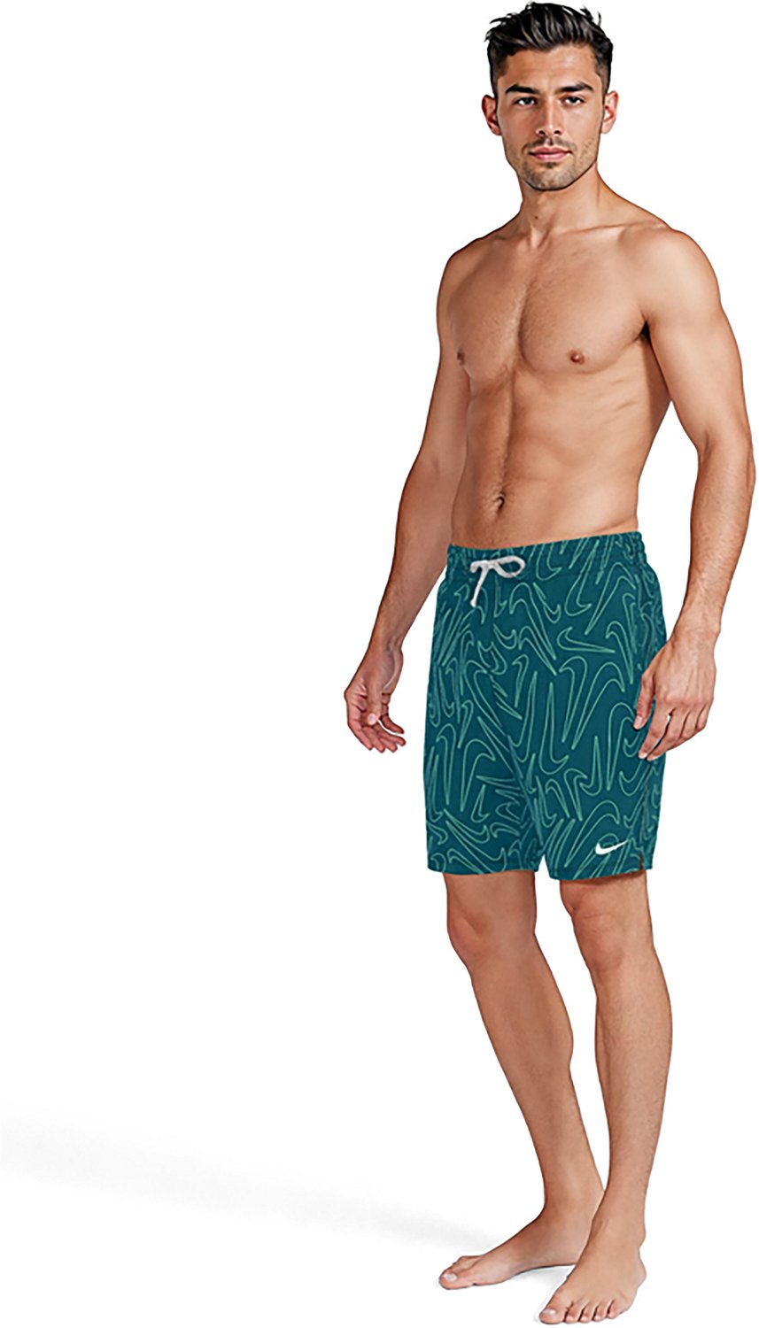 Nike Men's Breaker Tossed Swoosh Volley Swim Shorts 9 in - view number 5