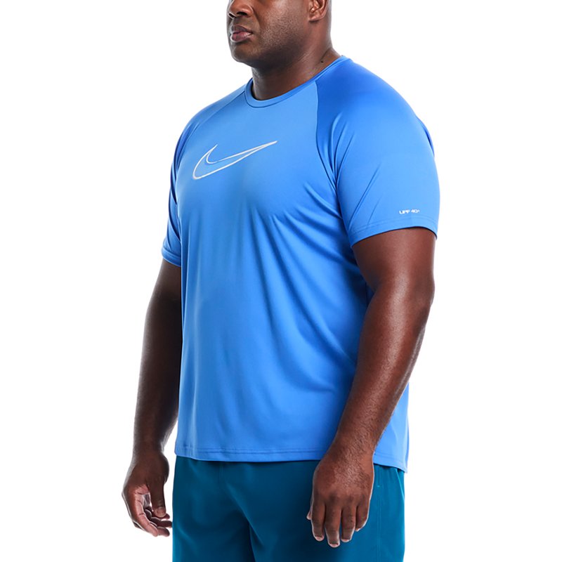 Nike Men's Dip Dye Short Sleeve Hydroguard, 4XL, Blue Crystal