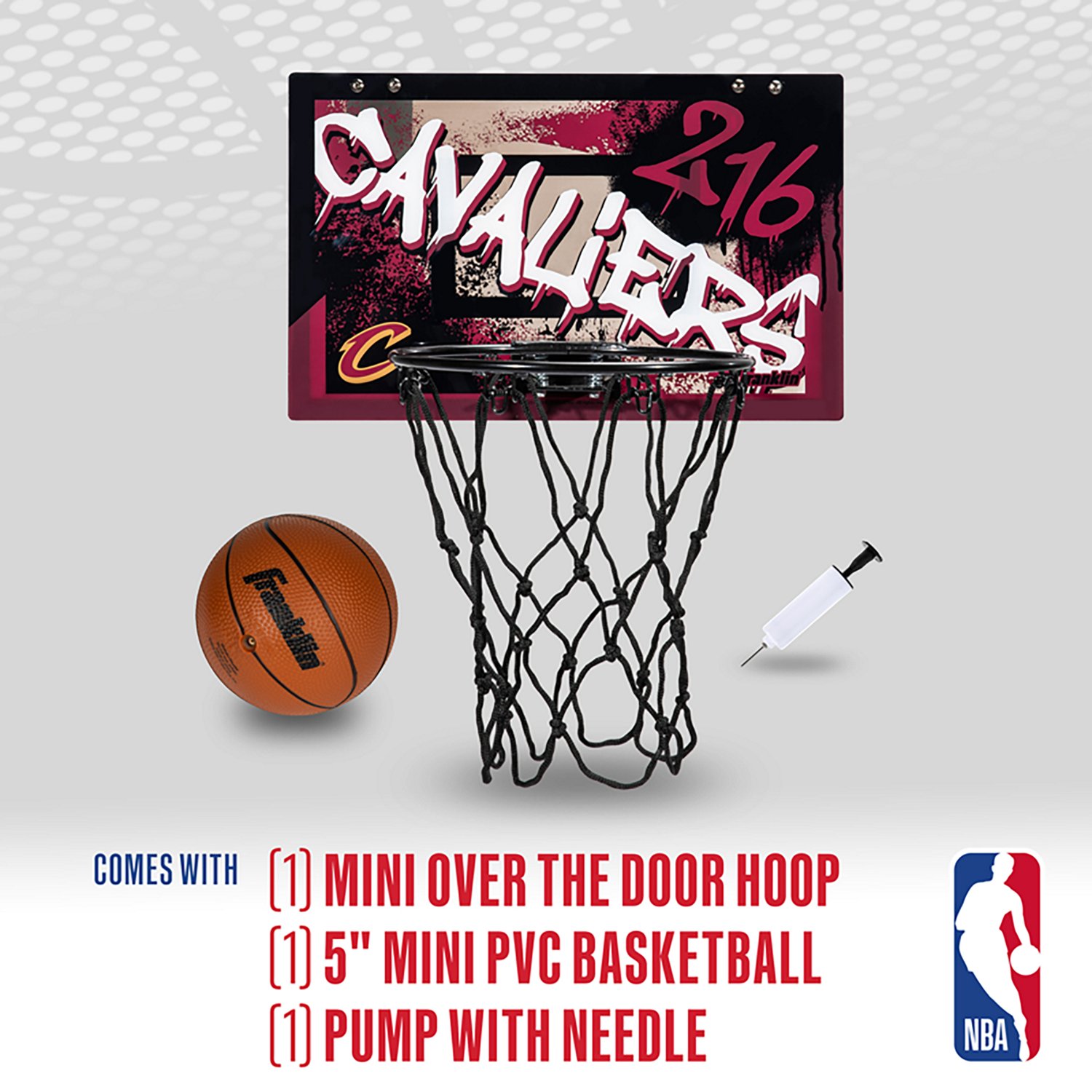 Franklin Cleveland Cavaliers Over the Door Basketball Hoop Set