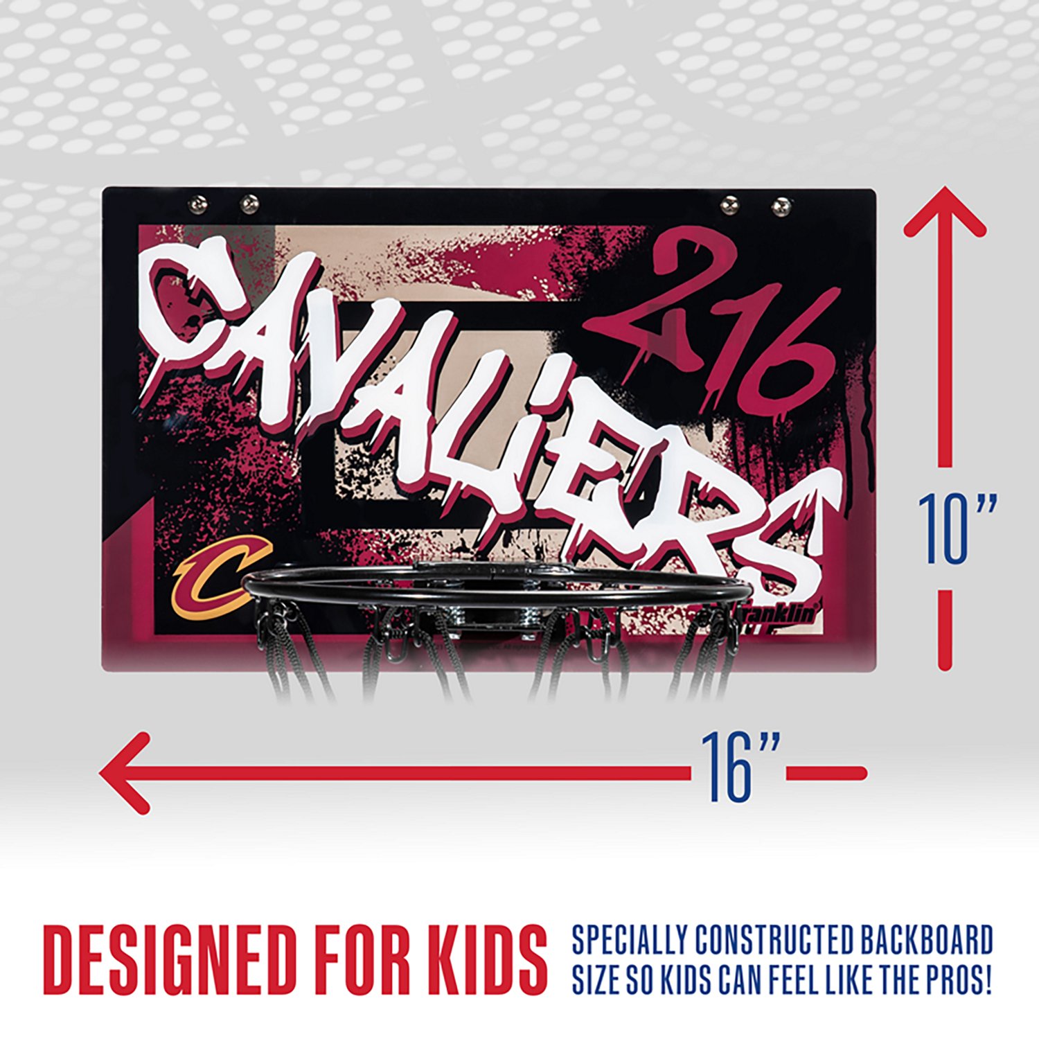 Franklin Cleveland Cavaliers Over the Door Basketball Hoop Set