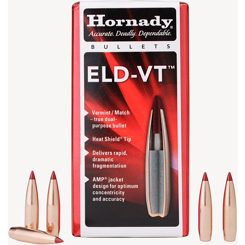 Hornady ELD-V 6mm .243 80-Grain Reloading Bullets - 100 Rounds