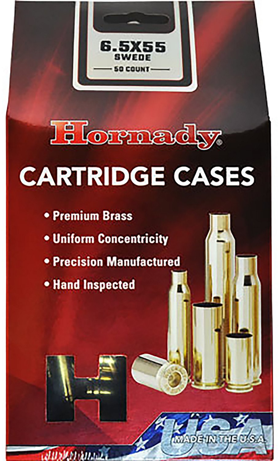 Hornady Unprimed 6.5x55mm Swedish Cartridge Cases - 50 Rounds