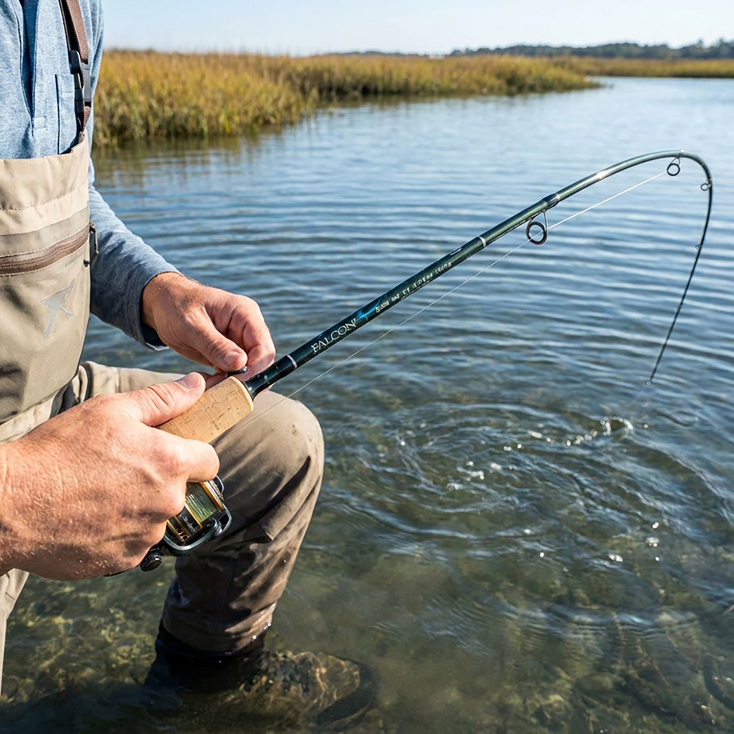 Falcon Coastal XGS 6'6" Saltwater Wade Fisher Spinning Rod - view number 4